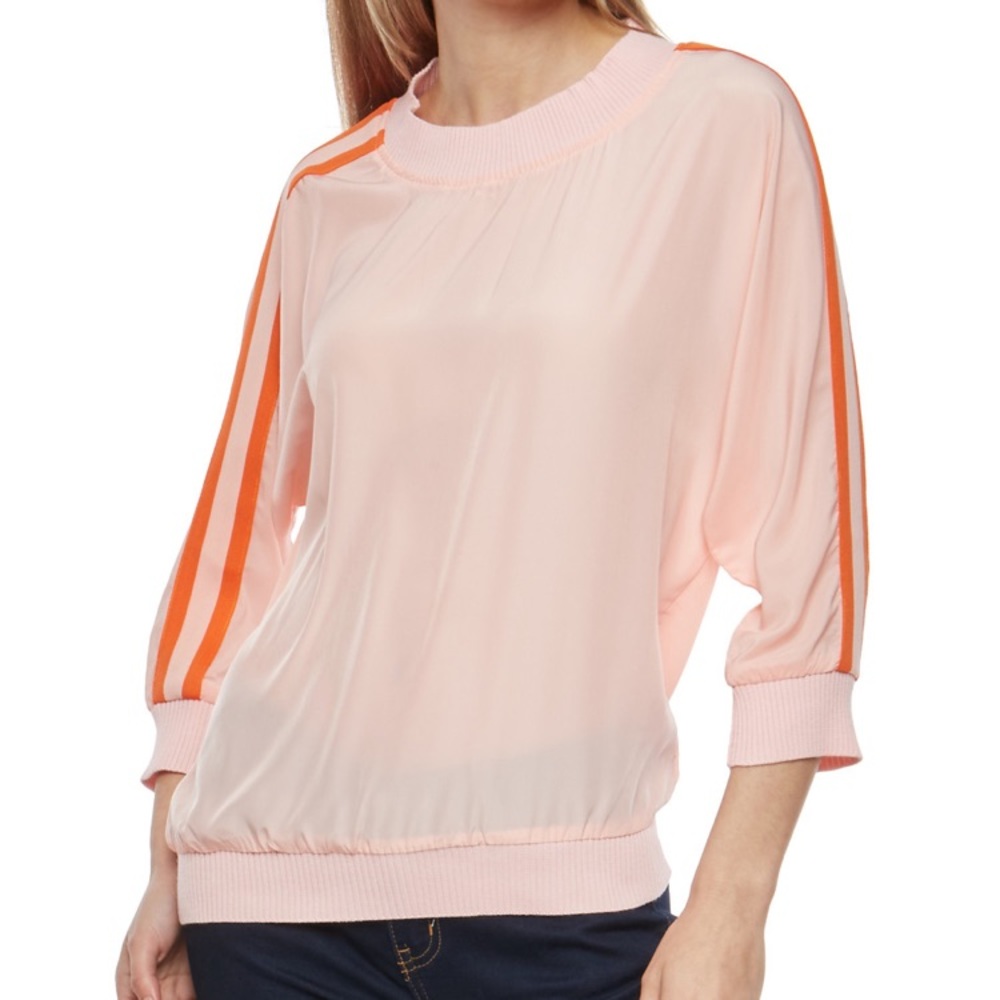 Varsity stripe crew neck